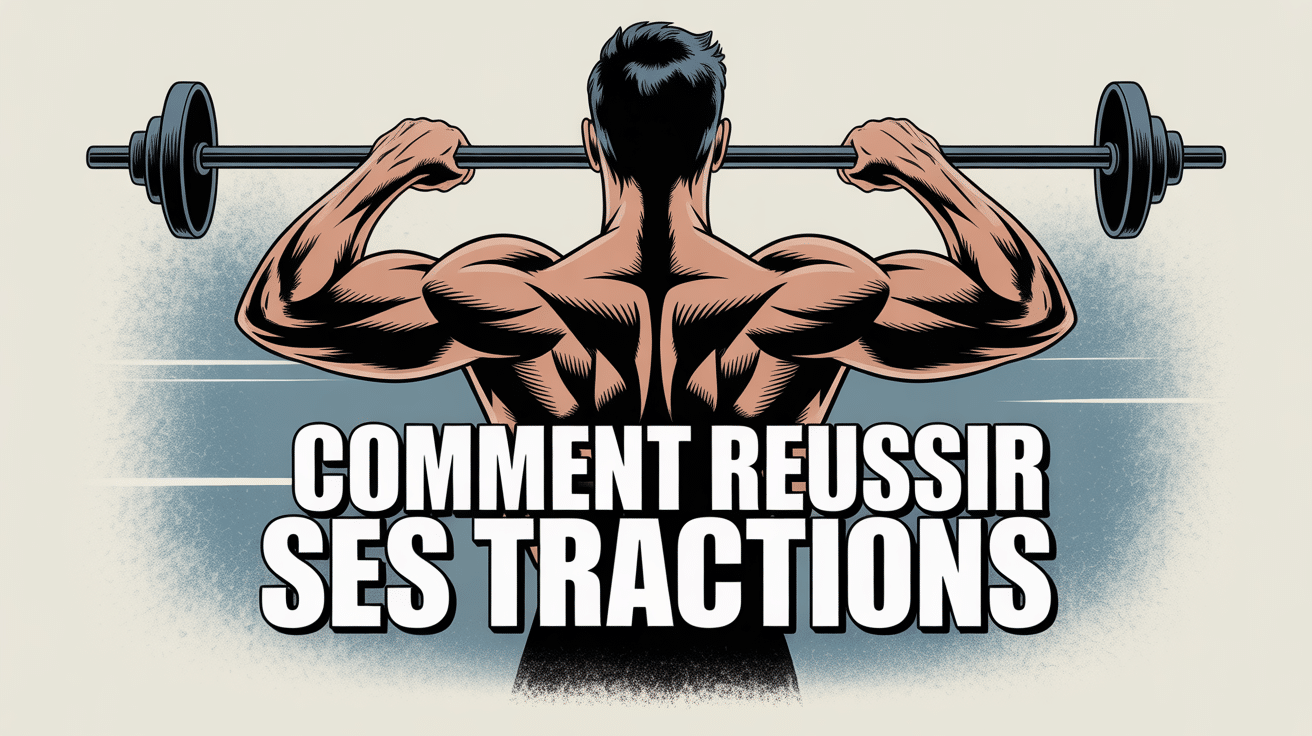 comment faire des tractions homme musclé à la barre