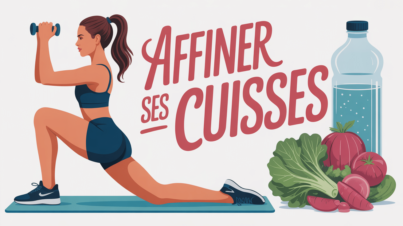 comment perdre des cuisses illustration sport et légumes