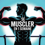 comment se muscler en 1 semaine image silhouette musclée biceps haltères chronomètre