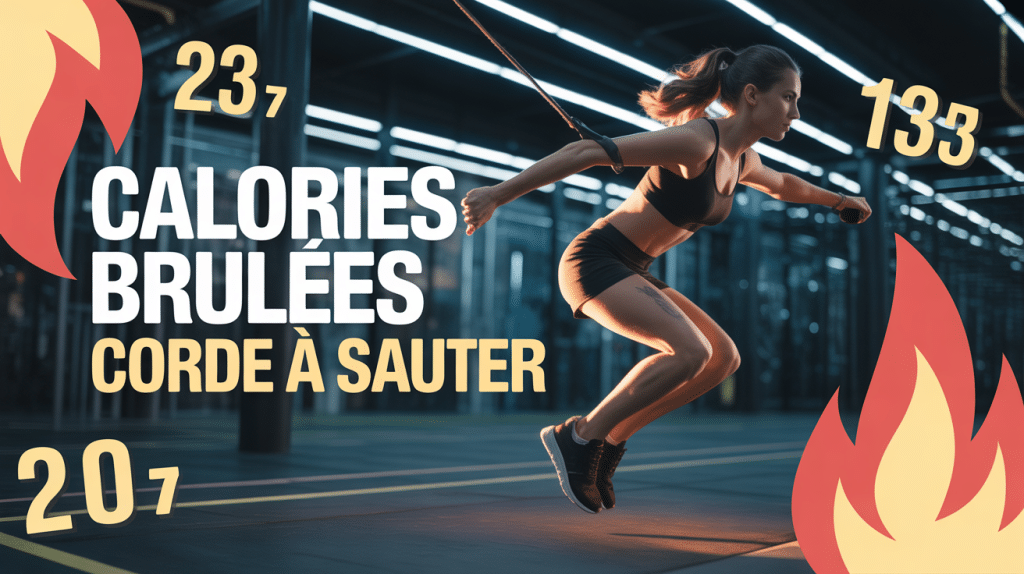 corde a sauter calorie personne sautant flammes chiffres