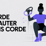 corde a sauter sans corde illustration silhouette