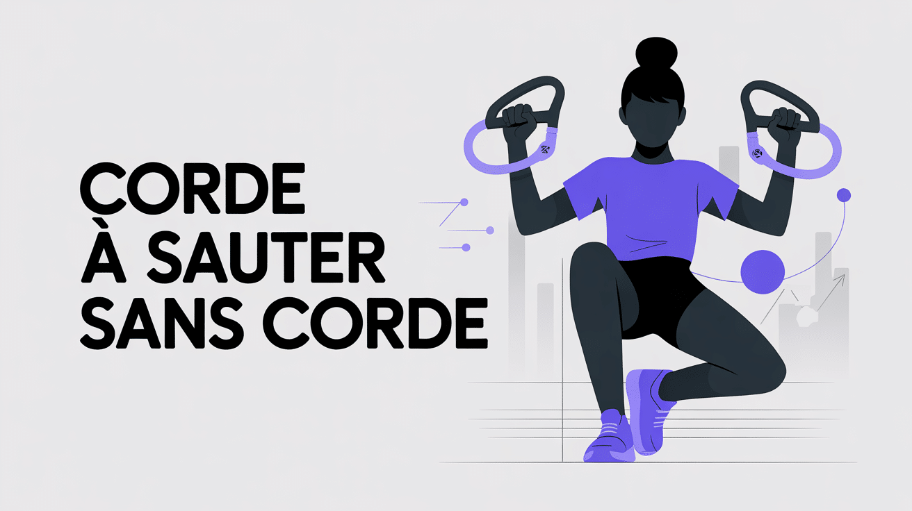 corde a sauter sans corde illustration silhouette