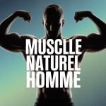 Corps homme muscle naturel silhouette athlétique flexion biceps