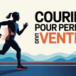 courir fait perdre du ventre, personne silhouette sur chemin