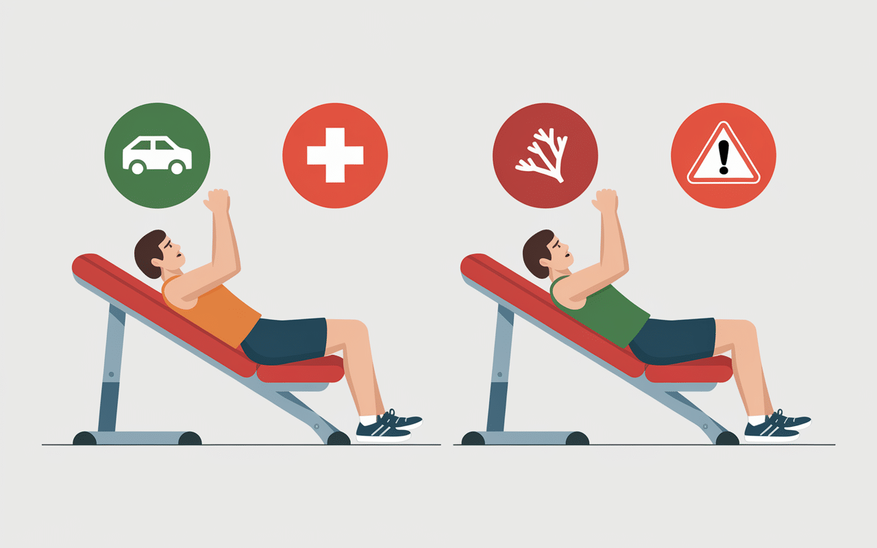 Comparatif avantages developpe incline 30 ou 45 degres