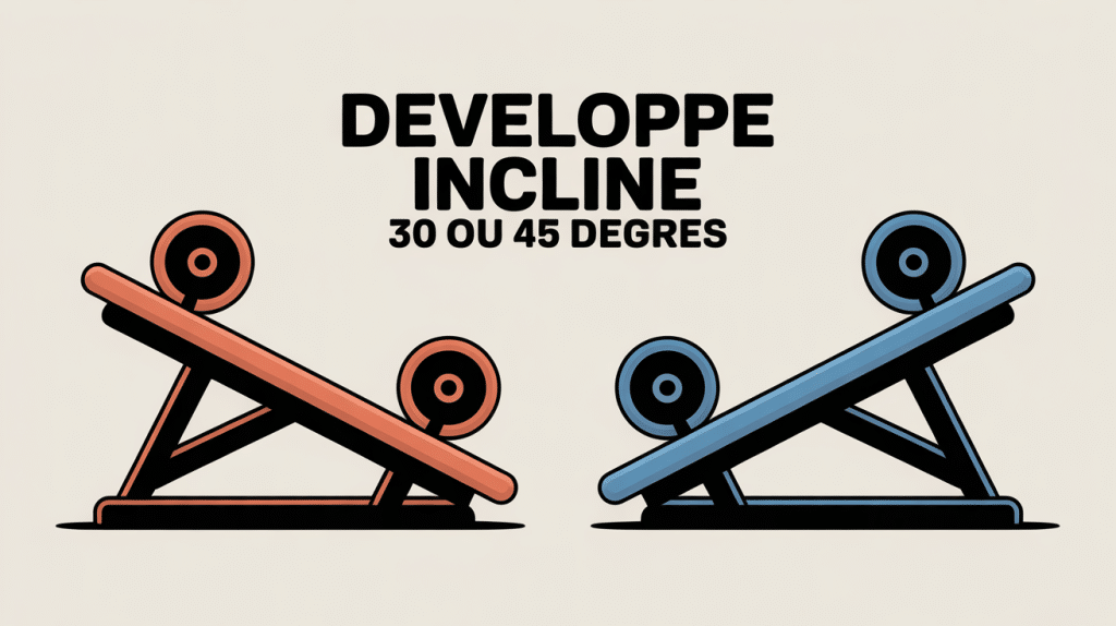 Banque incline developpe incline 30 ou 45 degres