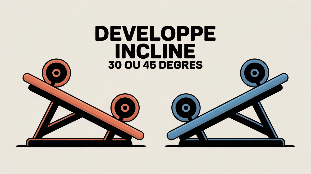 Banque incline developpe incline 30 ou 45 degres