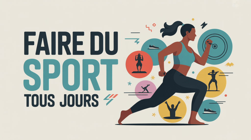 Illustration faire du sport tous les jours icones activités