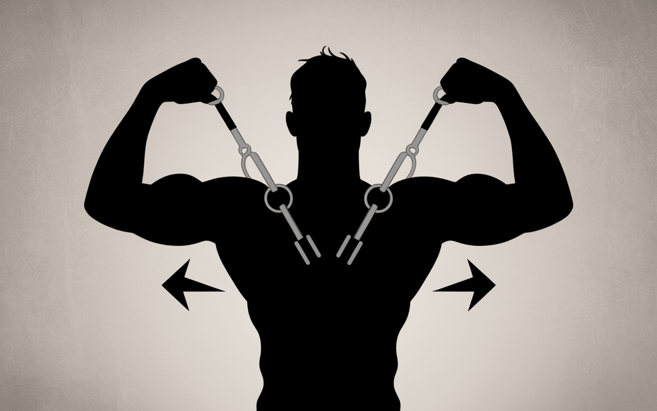 Silhouette montrant curl biceps avec halteres