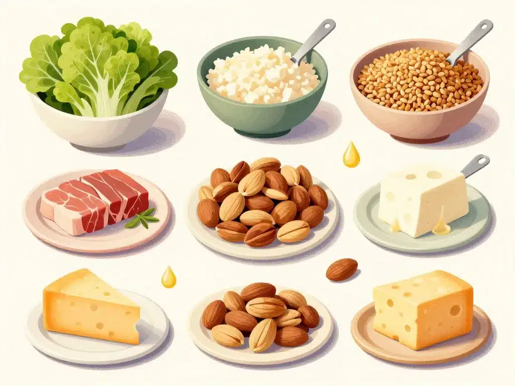Comparaison visuelle tableau des calories par aliment catégories alimentaires
