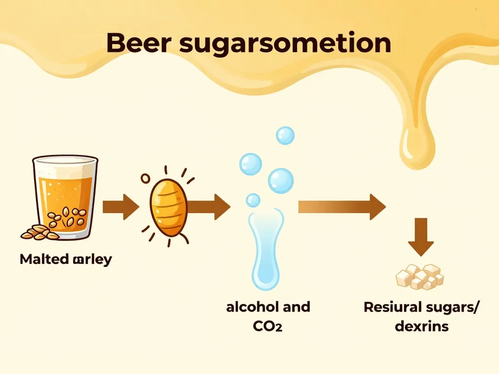 Diagramme taux de sucre dans la biere fermentation malt levure alcool résidus