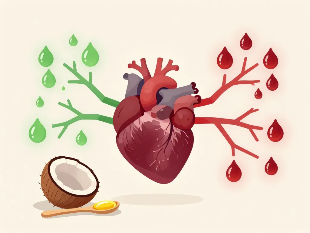 Cœur stylisé une cuillere d huile de coco par jour cholestérol