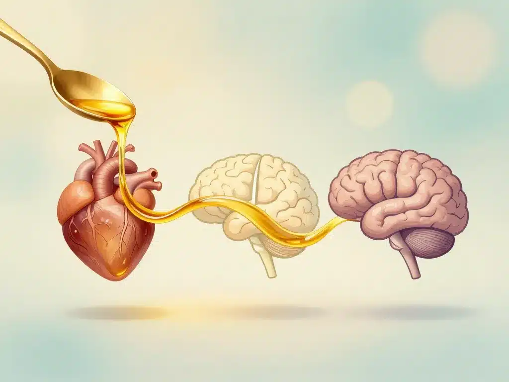 une cuillere d huile de noix par jour symboles coeur cerveau inflammation