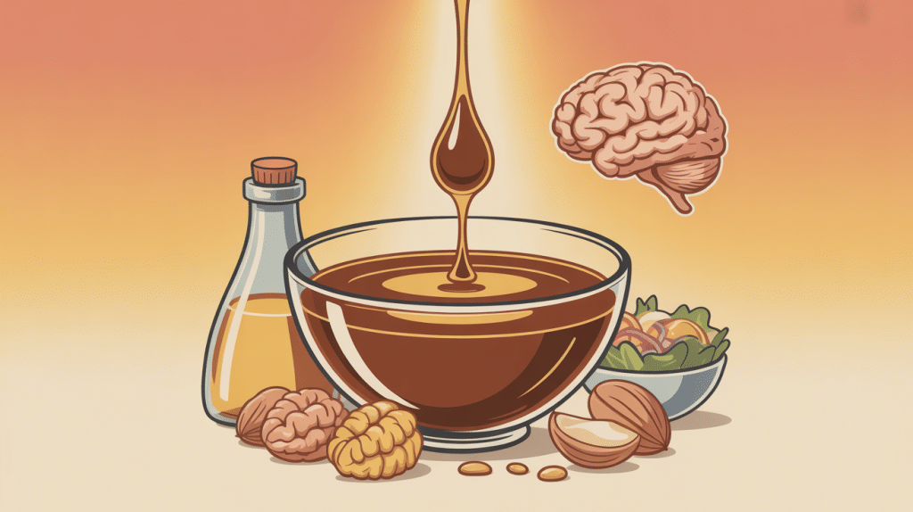 une cuillere d huile de noix par jour cuillere huile noix dorée