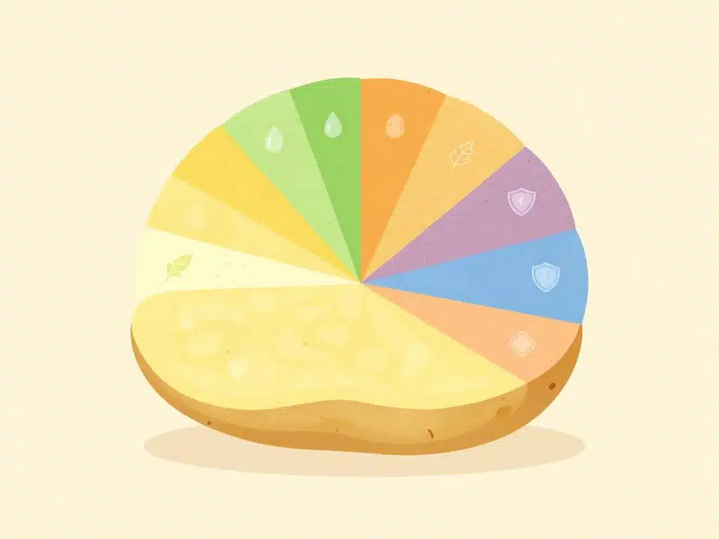 valeur nutritionnelle pommes de terre coupe schématique nutriments