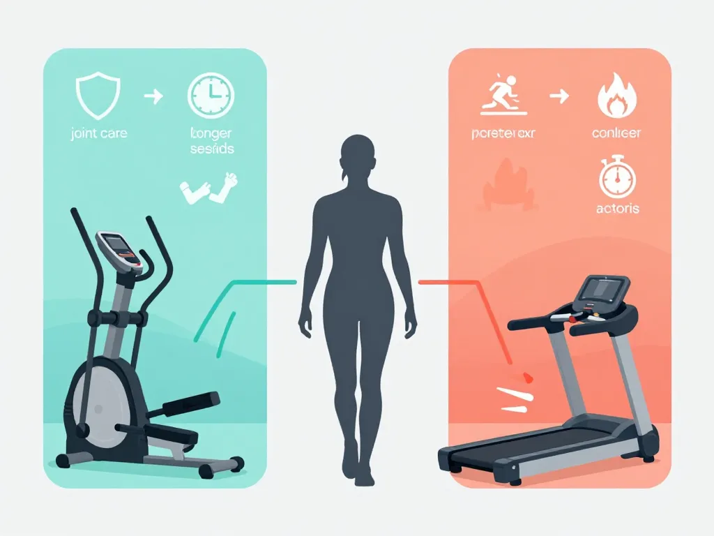 Diagramme velo elliptique ou tapis de course choix par objectifs