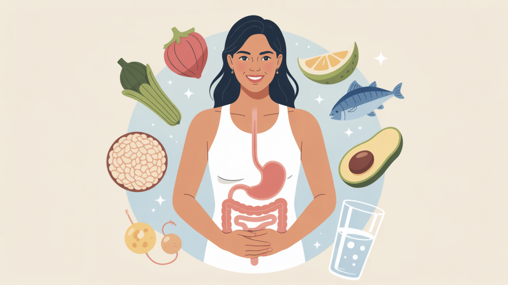 ventre plat et alimentation illustration vectorielle silhouette abdominale