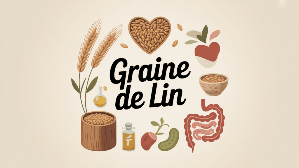 Vertu de graine de lin illustration centrale