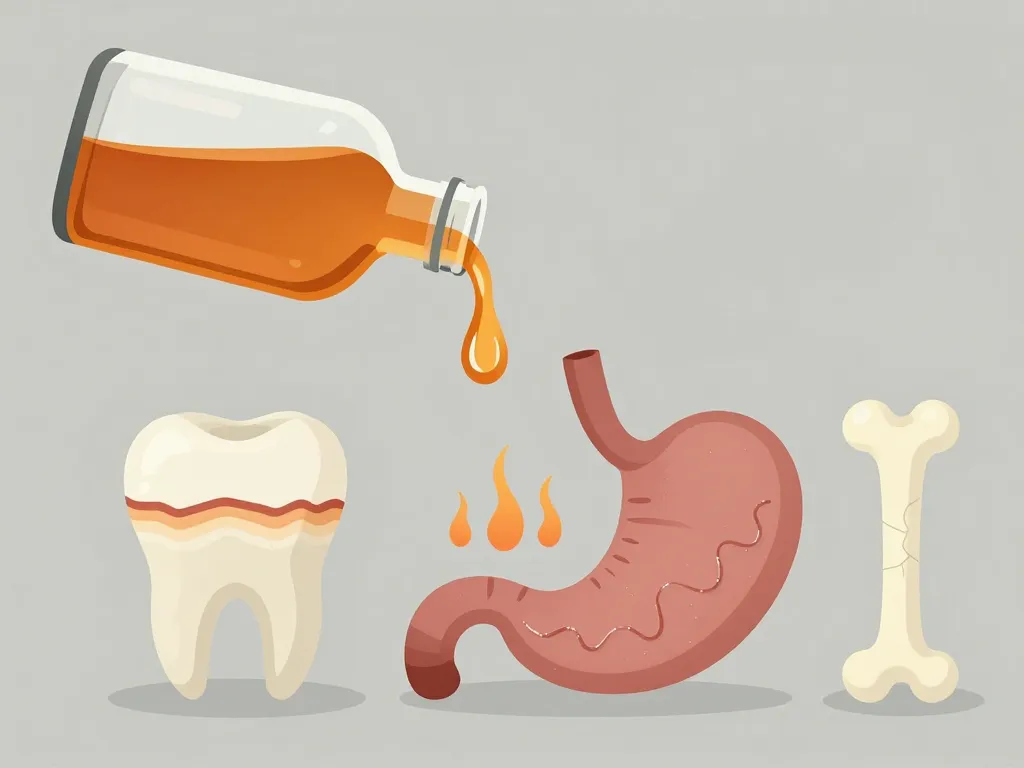 vinaigre de cidre bienfaits et inconvenients risques dents estomac interactions