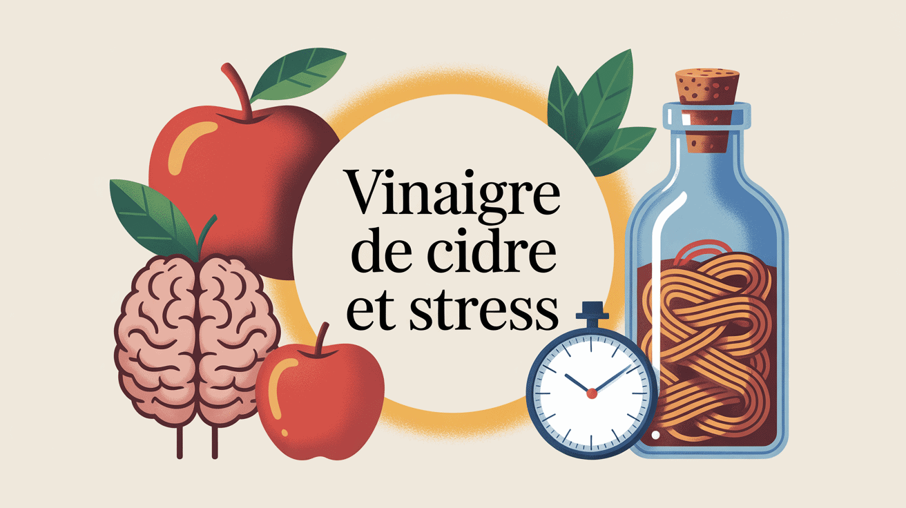 Illustration vinaigre de cidre stress diagramme global