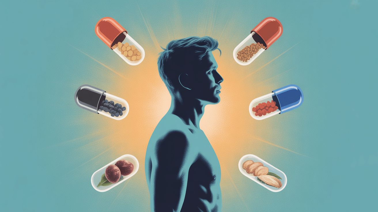 viril top est-il efficace image conceptuelle plantes capsules énergie