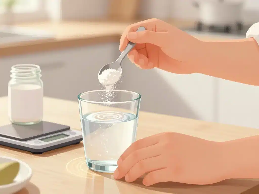 vitamine c en poudre pure dosage mélange verre