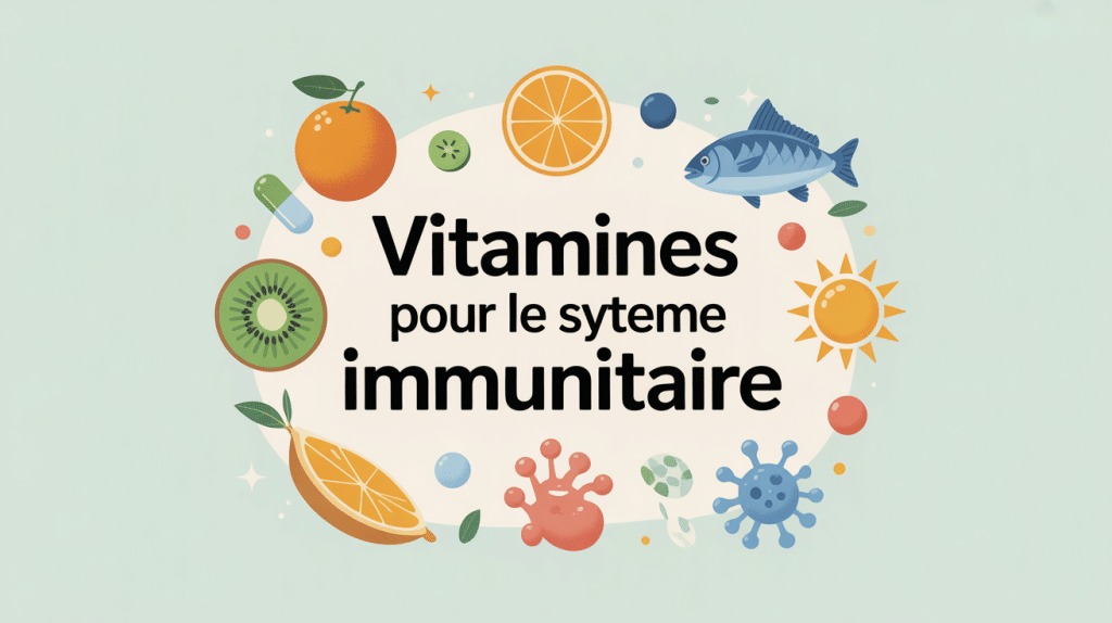Illustration vitamines pour le systeme immunitaire