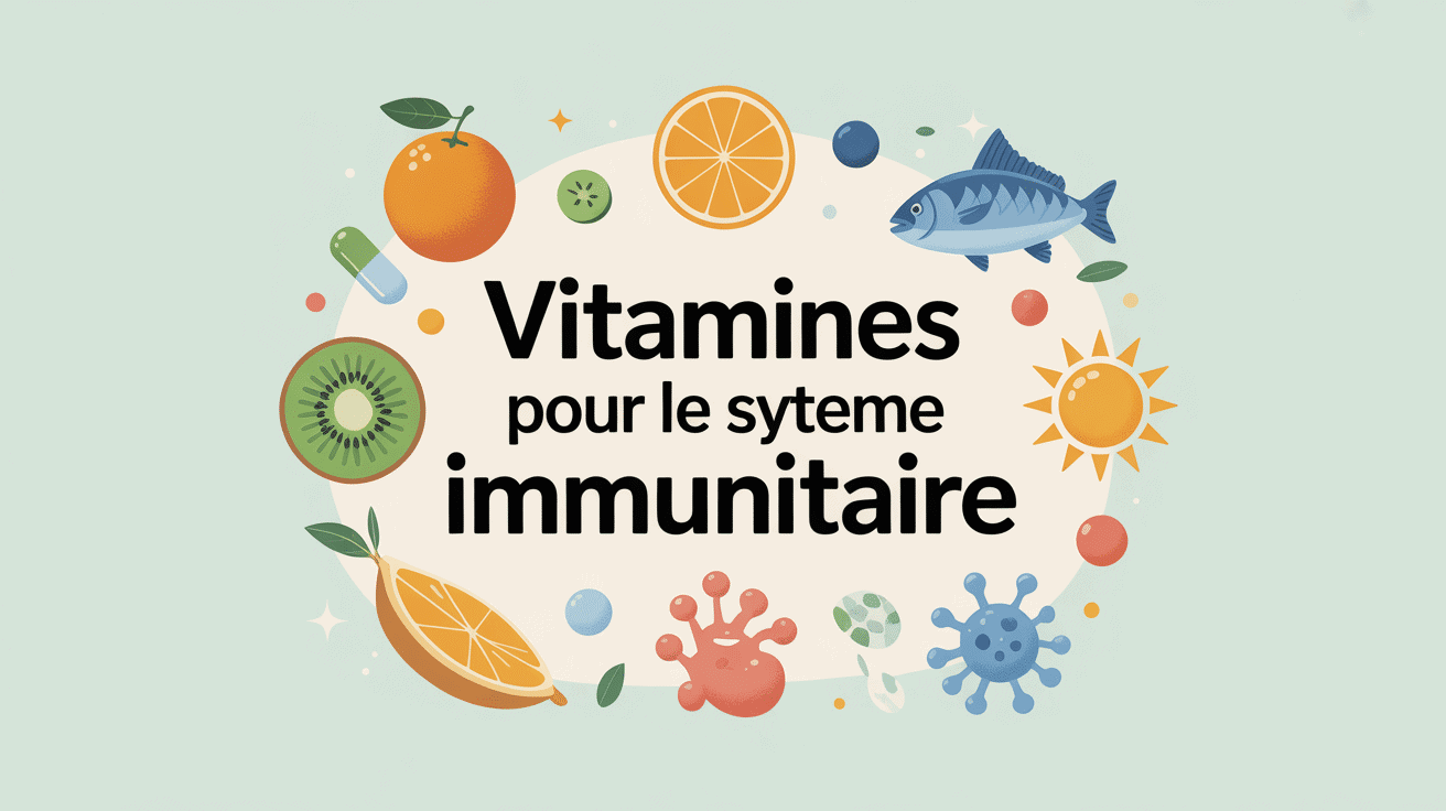 Illustration vitamines pour le systeme immunitaire