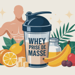 whey prise de masse shaker haltères avoine banane