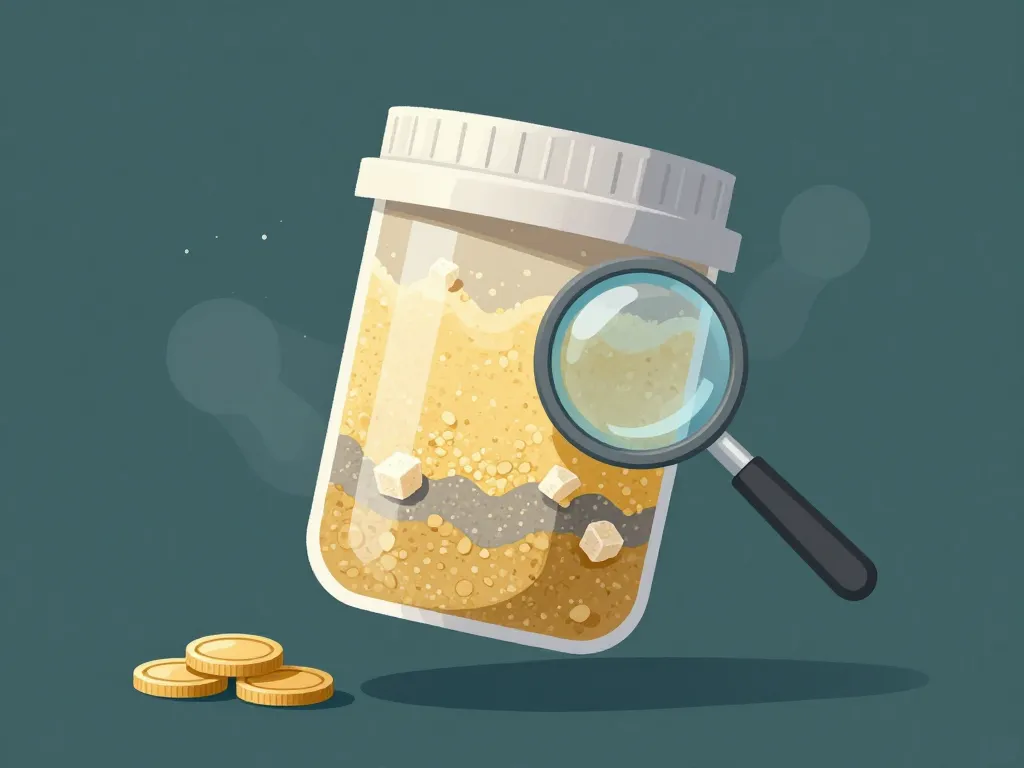 Coupe interne whey proteine pas cher montrant proteines additifs pièces