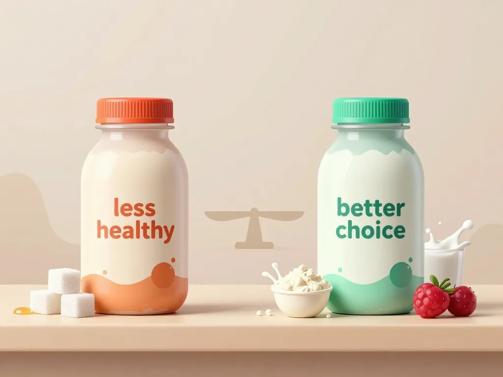 yaourt a boire proteine comparaison produits sucre vs proteine