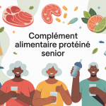 complement alimentaire proteine personne âgee illustration seniors