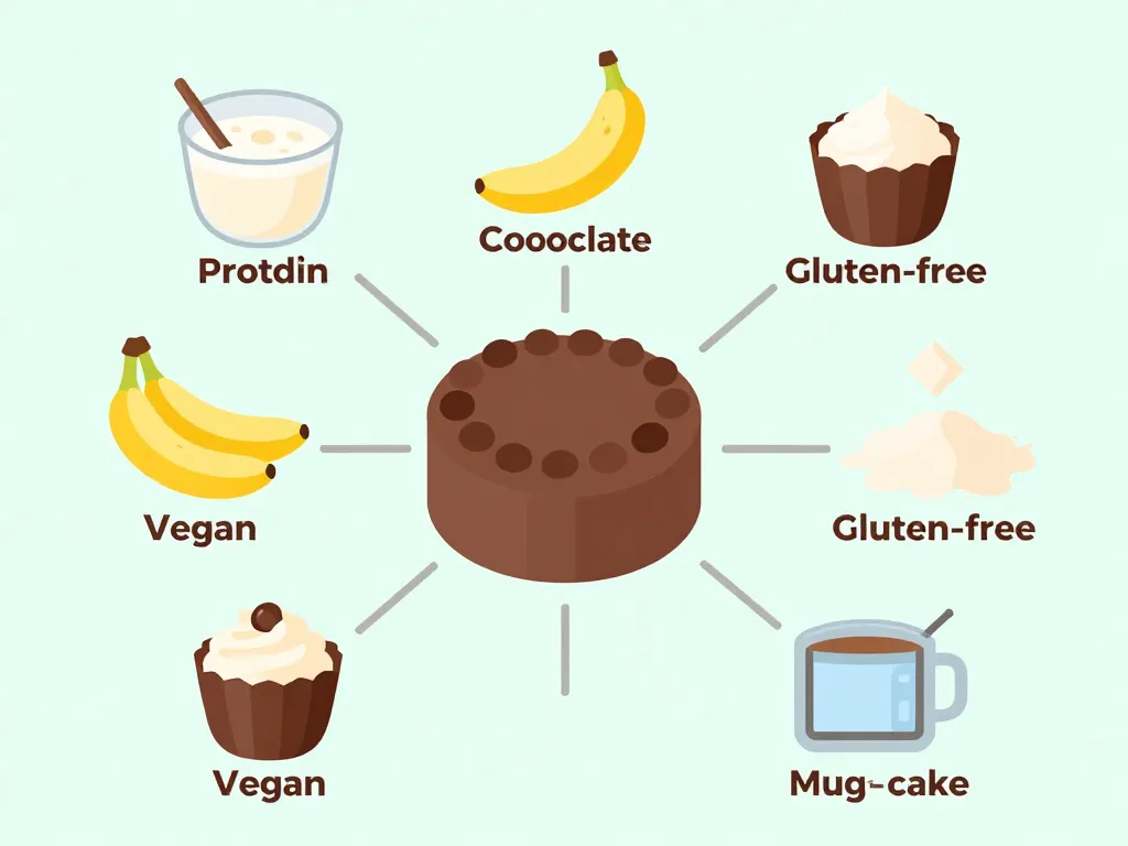 diagramme variantes gateau au chocolat proteine