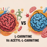 Illustration L carnitine and acetyl l carnitine différences, énergie, cerveau