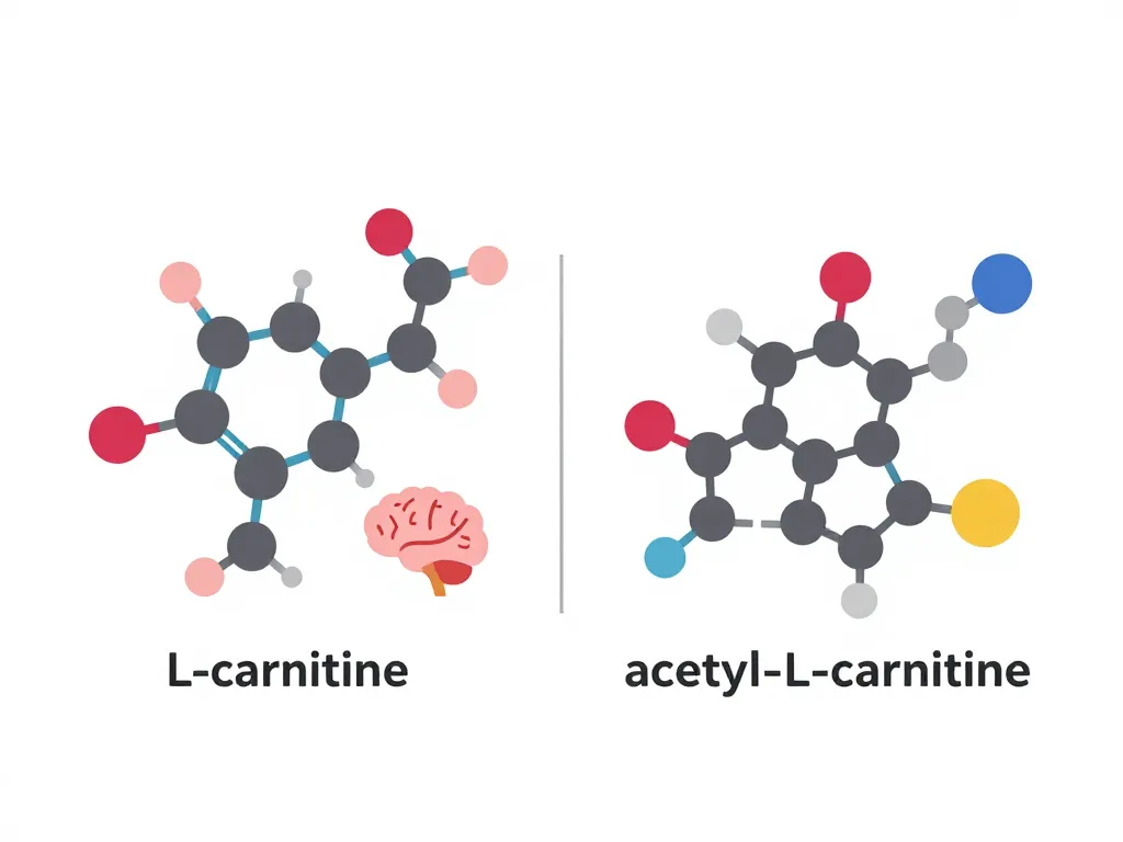 Diagramme concept L carnitine and acetyl l carnitine métabolisme cerveau