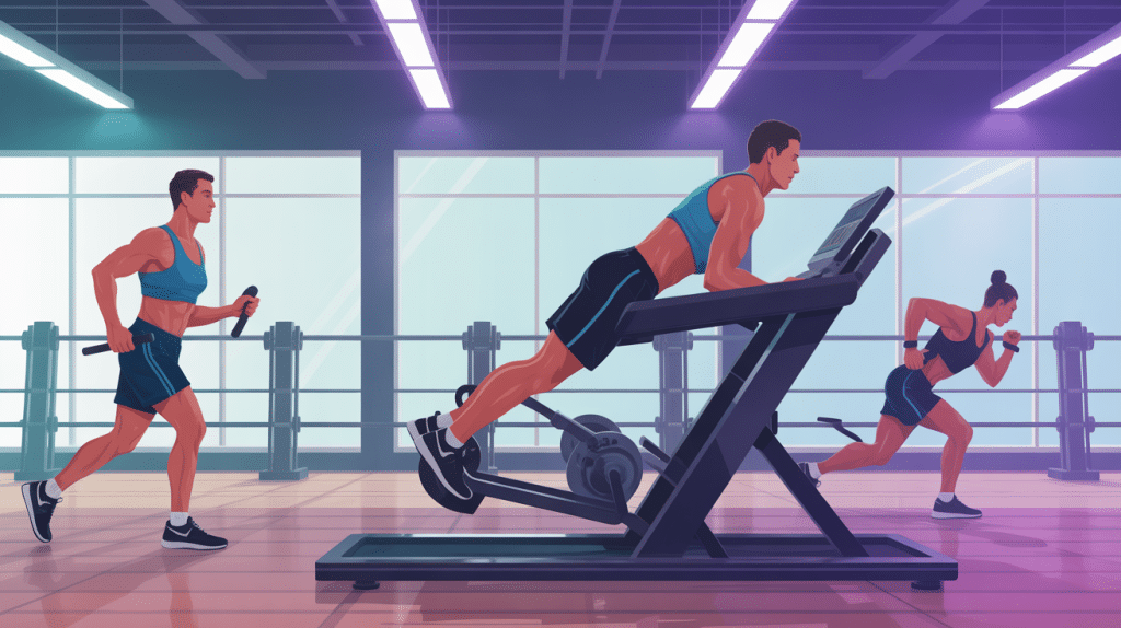 machine a hip thrust salle de sport illustration