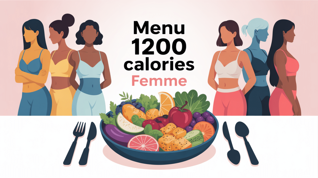 menu 1200 calories femme image nutrition équilibrée