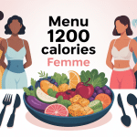 menu 1200 calories femme image nutrition équilibrée