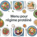 menu pour regime proteine assiette variée healthy