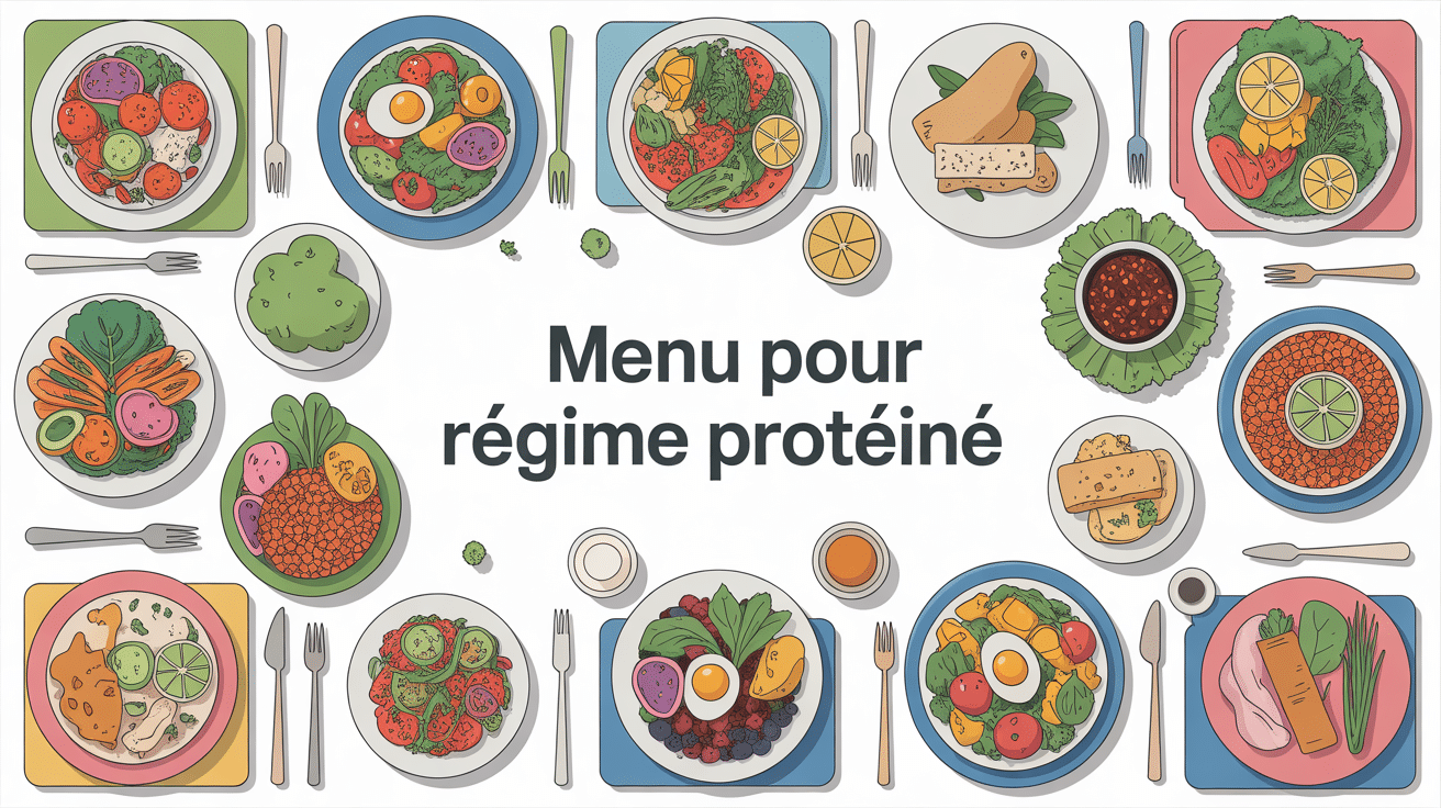 menu pour regime proteine assiette variée healthy