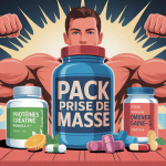 pack prise de masse compléments musculation illustration