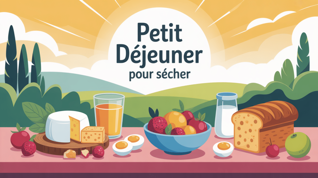 illustration petit dejeuner pour secher aliments balances