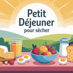 illustration petit dejeuner pour secher aliments balances