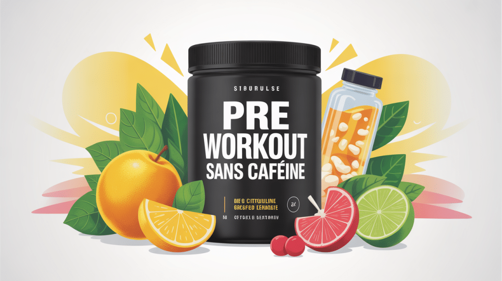 pre workout sans cafeine illustration pot avec citrulline creatine electrolytes