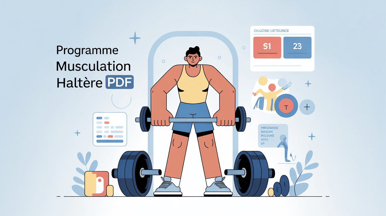 programme musculation haltere pdf illustration planning haltère