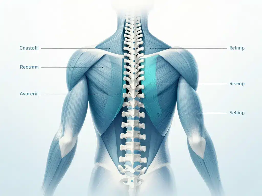Programme pour le dos schéma colonne et muscles