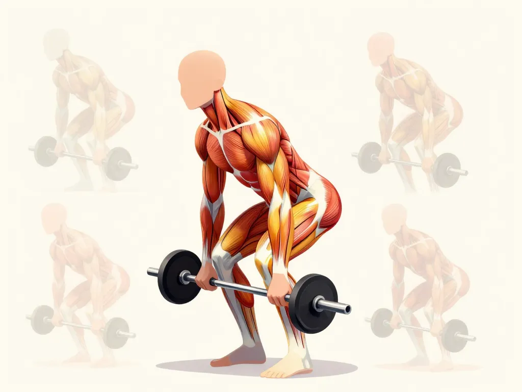 souleve de terre halteres muscles actifs et variantes