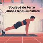 souleve de terre jambes tendues haltere sportif musculation