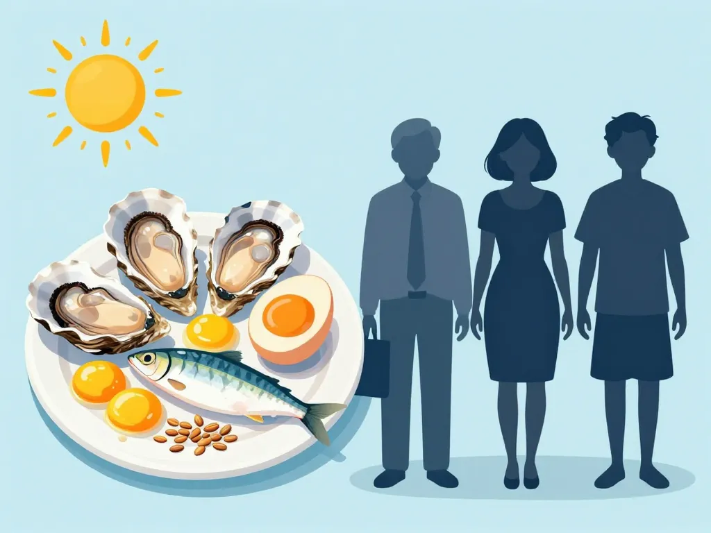 sources alimentaires vitamine d et zinc carences