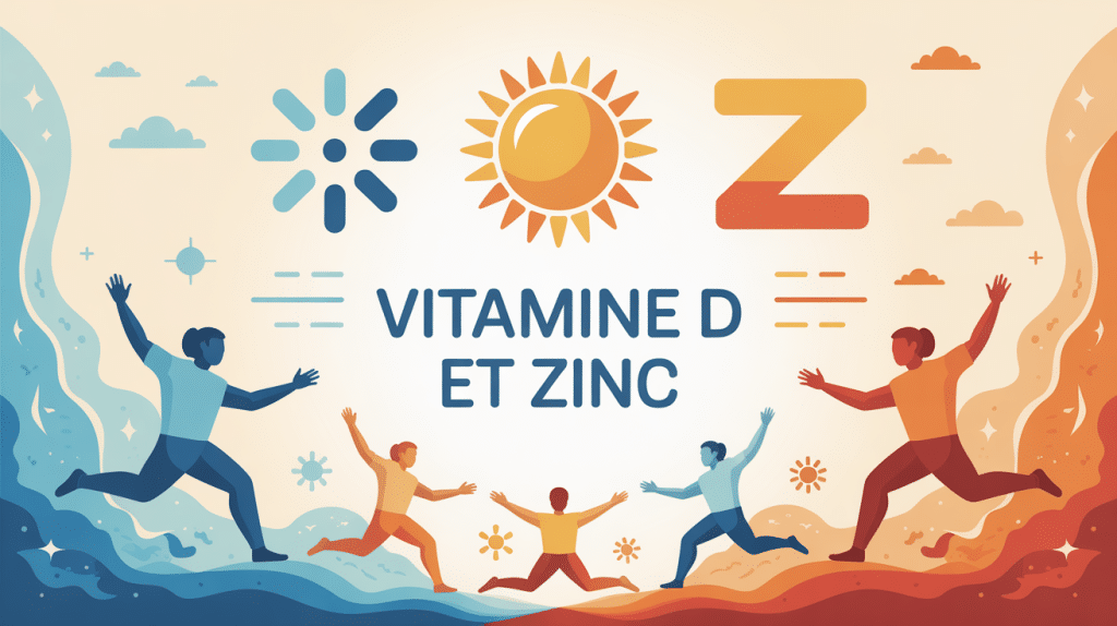 illustration synergie vitamine d et zinc